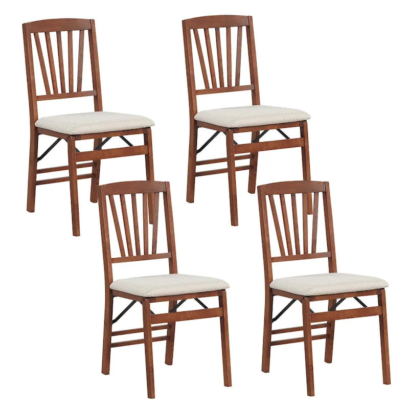 Lot de 2/4 chaises de cuisine avec cadre en bois d'hévéa et assise rembourrée