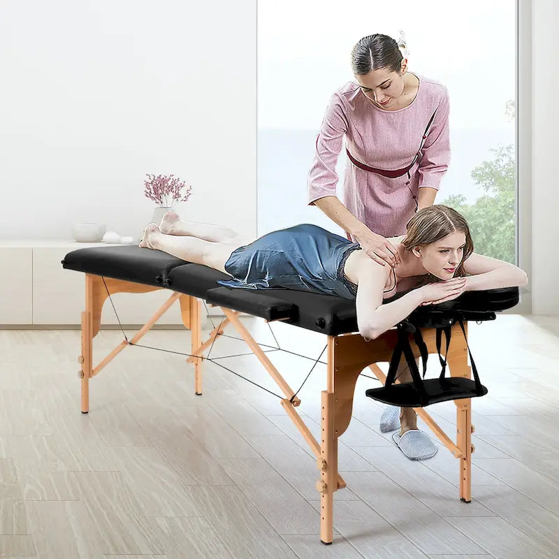 Table de massage portable 84L, lit spa facial réglable pour tatouage