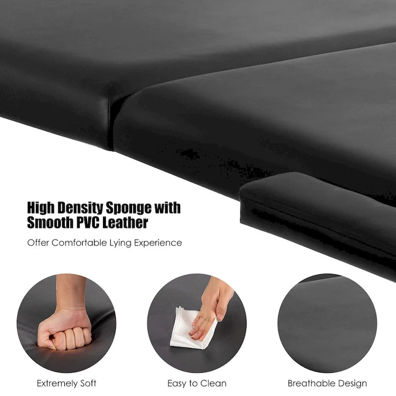 Table de massage portable 84L, lit spa facial réglable pour tatouage