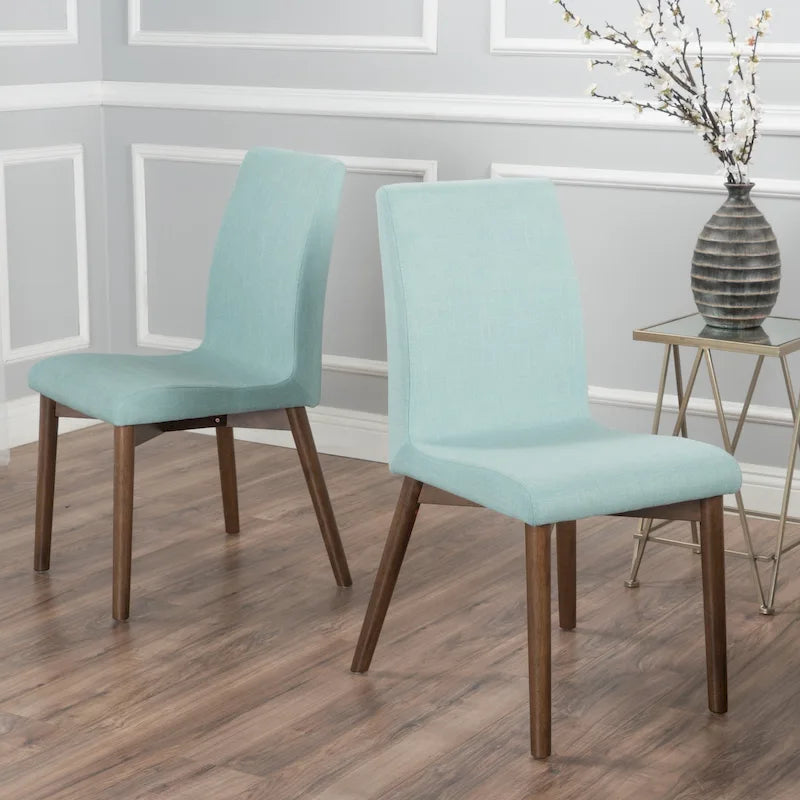 Chaise de salle à manger en tissu de style Mid-Century (lot de 2) par