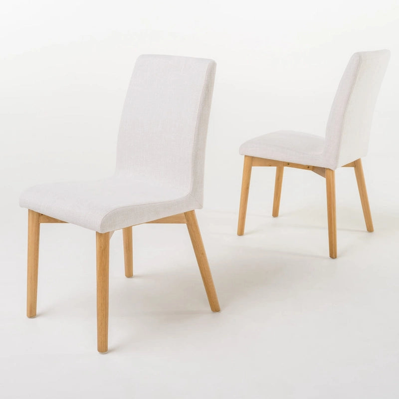 Chaise de salle à manger en tissu de style Mid-Century (lot de 2) par
