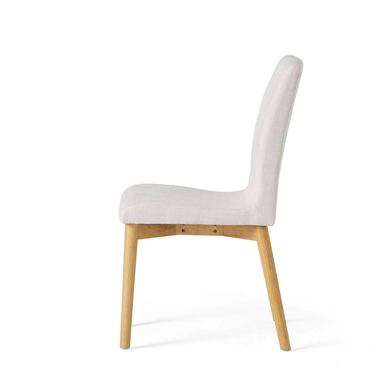 Chaise de salle à manger en tissu de style Mid-Century (lot de 2) par