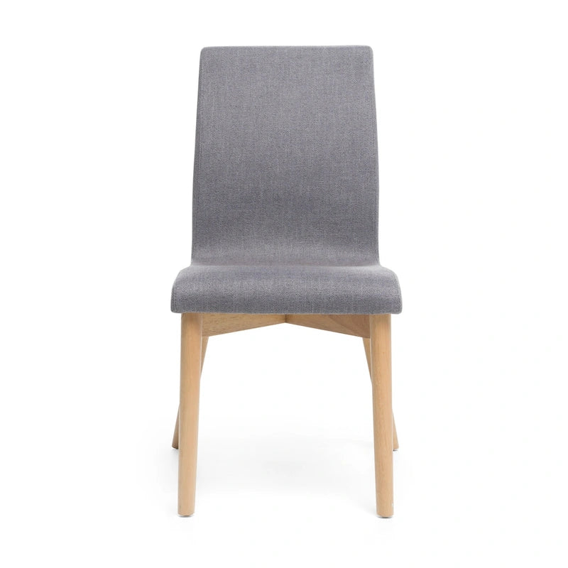 Chaise de salle à manger en tissu de style Mid-Century (lot de 2) par