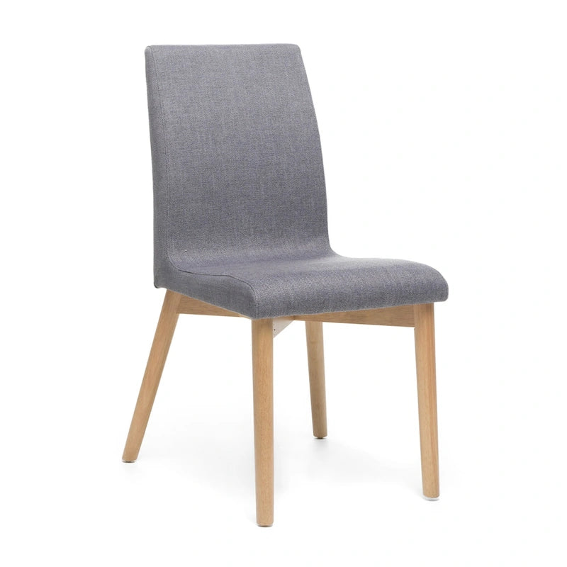 Chaise de salle à manger en tissu de style Mid-Century (lot de 2) par
