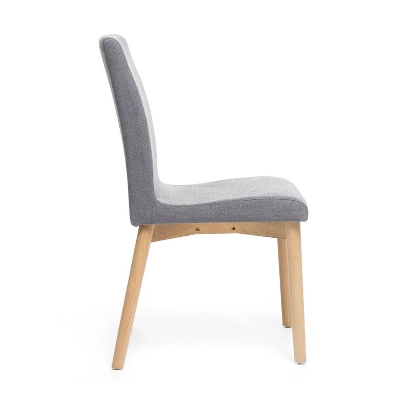 Chaise de salle à manger en tissu de style Mid-Century (lot de 2) par