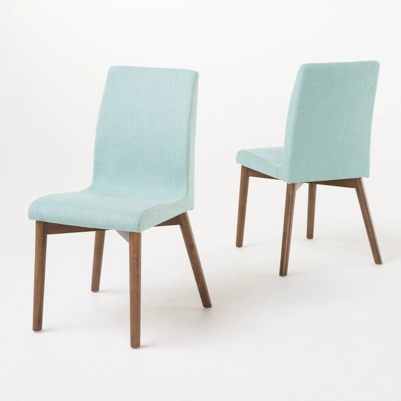 Chaise de salle à manger en tissu de style Mid-Century (lot de 2) par