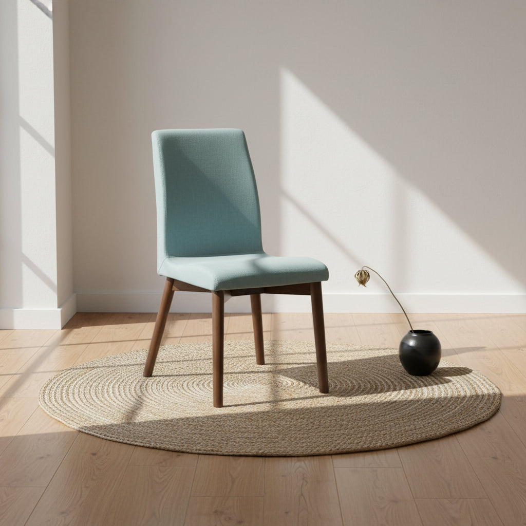 Chaise de salle à manger en tissu de style Mid-Century (lot de 2) par
