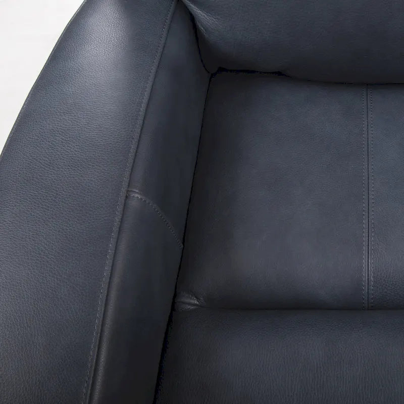 Canapé inclinable électrique en cuir véritable 4 places pour salon avec console, port USB, appuie-tête réglable
