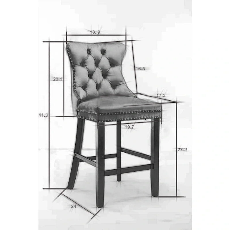 Tabourets de bar style loisirs, lot de 2