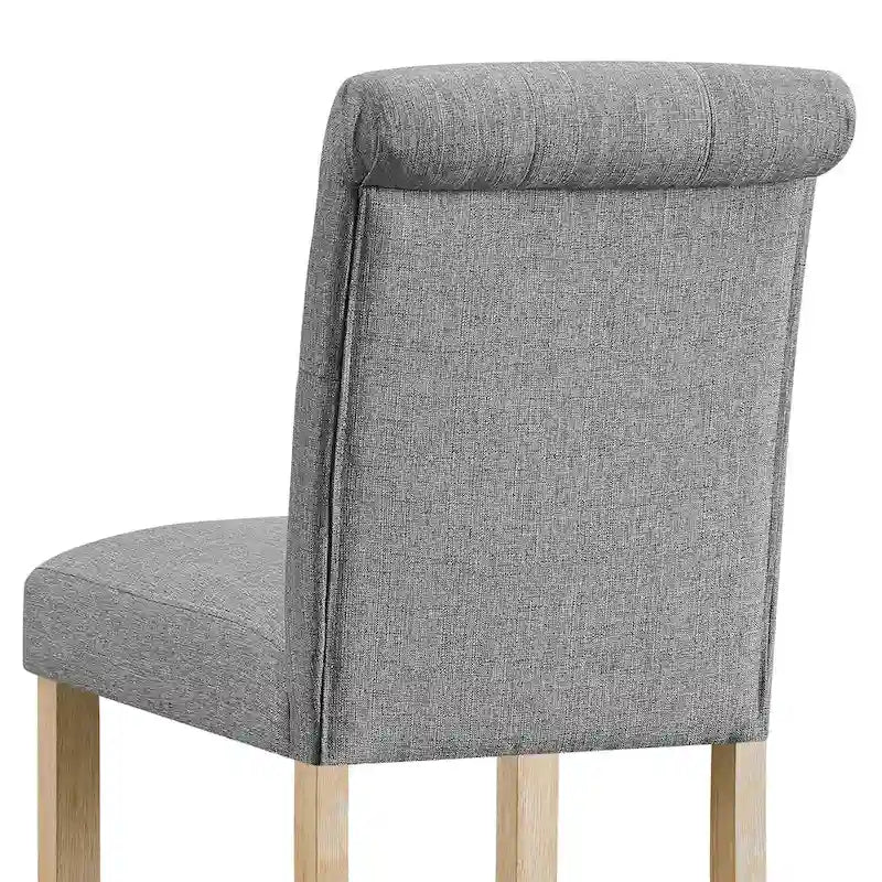 Tabourets de bar à hauteur de comptoir avec dossier capitonné en bois massif, lot de 2