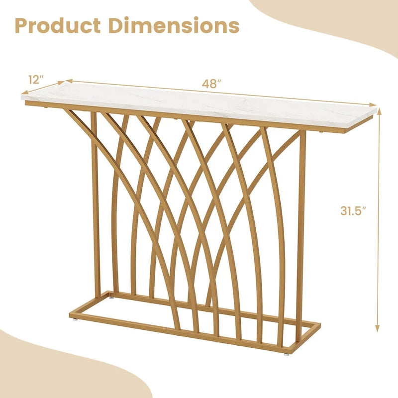 Table Console 48 po Table d'appoint moderne pour entrée Table d'appoint longue