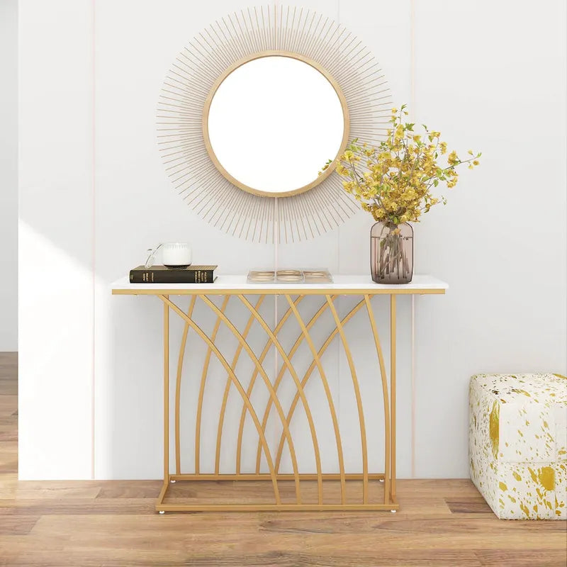 Table Console 48 po Table d'appoint moderne pour entrée Table d'appoint longue