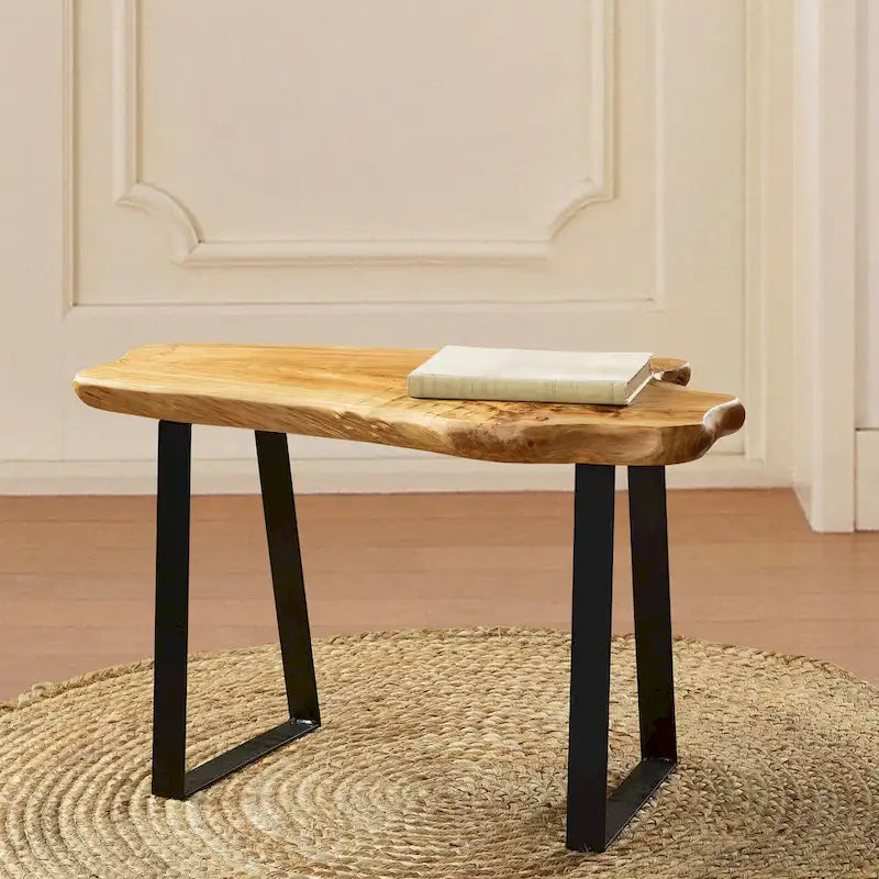 Lot de 2 pieds de table métalliques trapézoïdaux en fer plat pour meubles - 17x28x39 cm