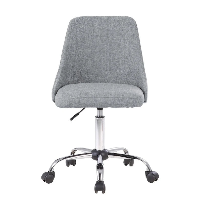 Chaise de bureau à revêtement en tissu avec base chromée