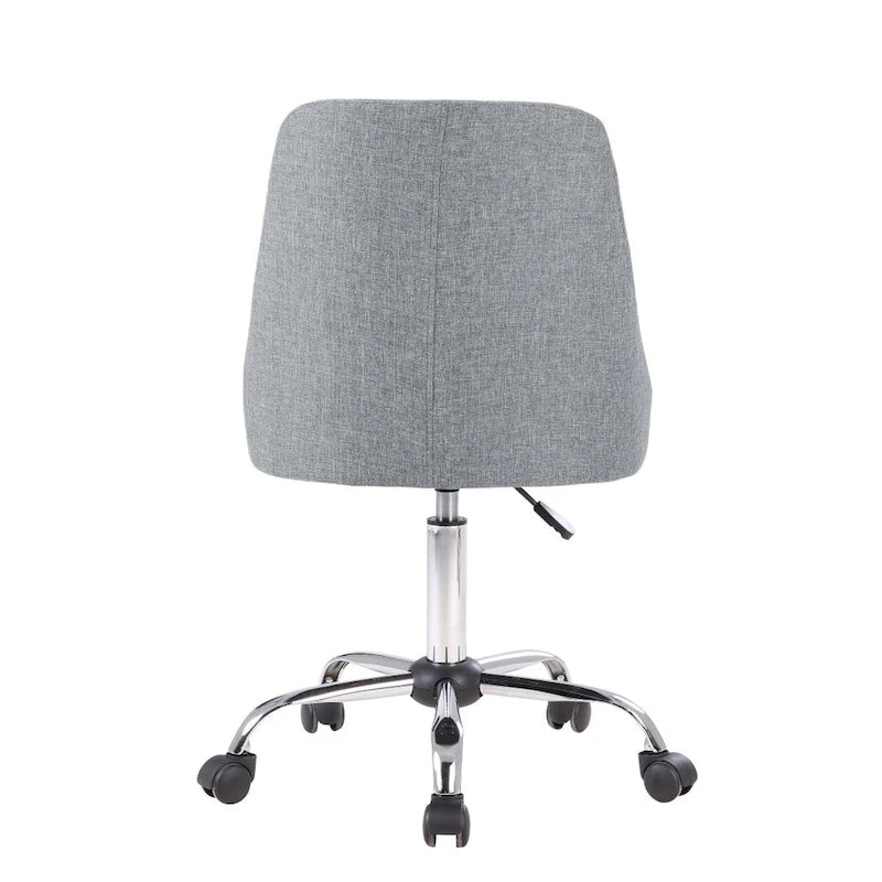 Chaise de bureau à revêtement en tissu avec base chromée