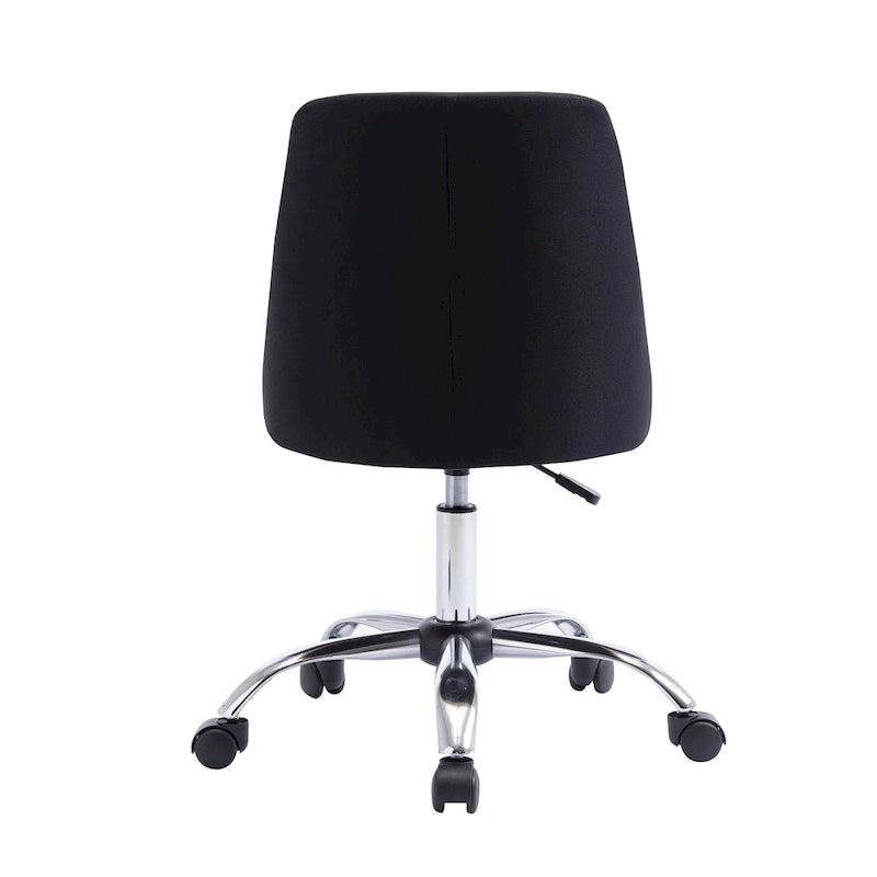 Chaise de bureau à revêtement en tissu avec base chromée