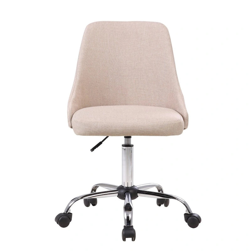 Chaise de bureau à revêtement en tissu avec base chromée