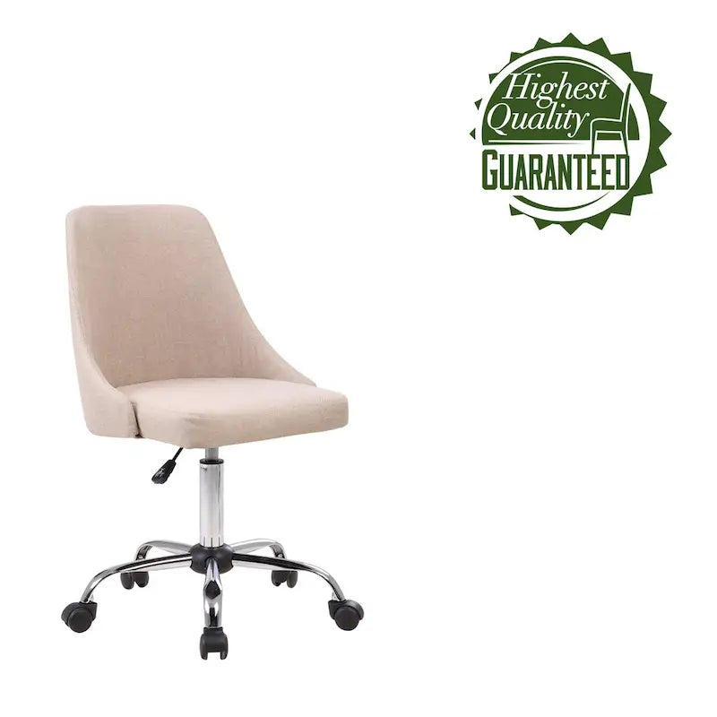 Chaise de bureau à revêtement en tissu avec base chromée
