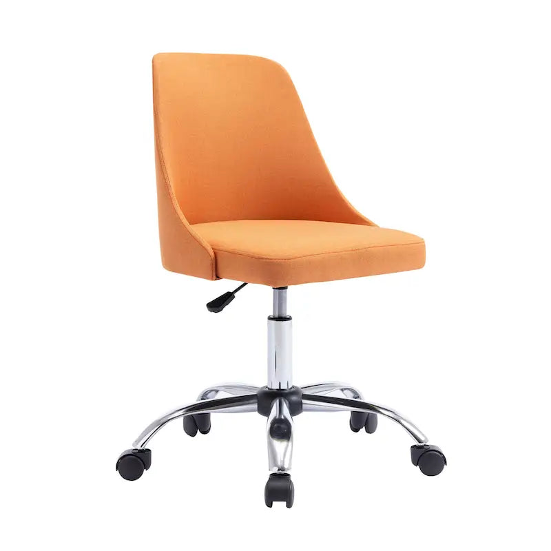 Chaise de bureau à revêtement en tissu avec base chromée