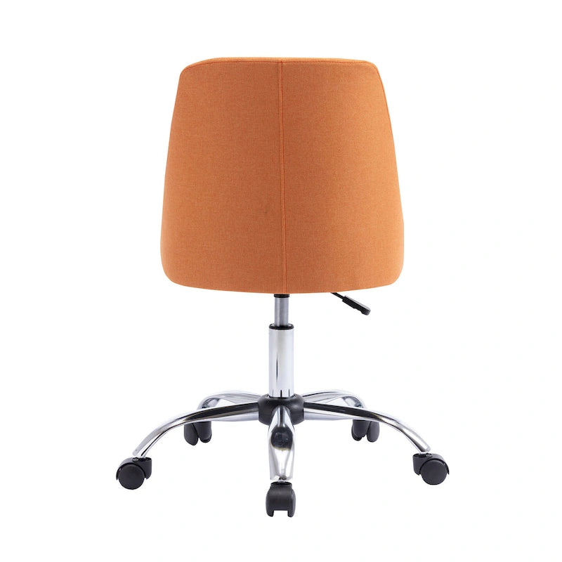 Chaise de bureau à revêtement en tissu avec base chromée