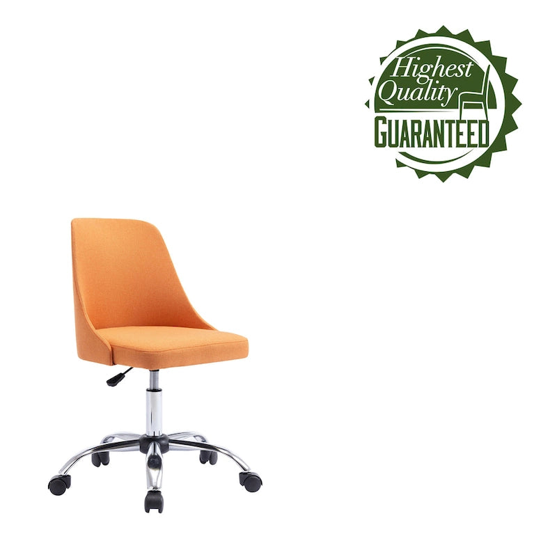 Chaise de bureau à revêtement en tissu avec base chromée