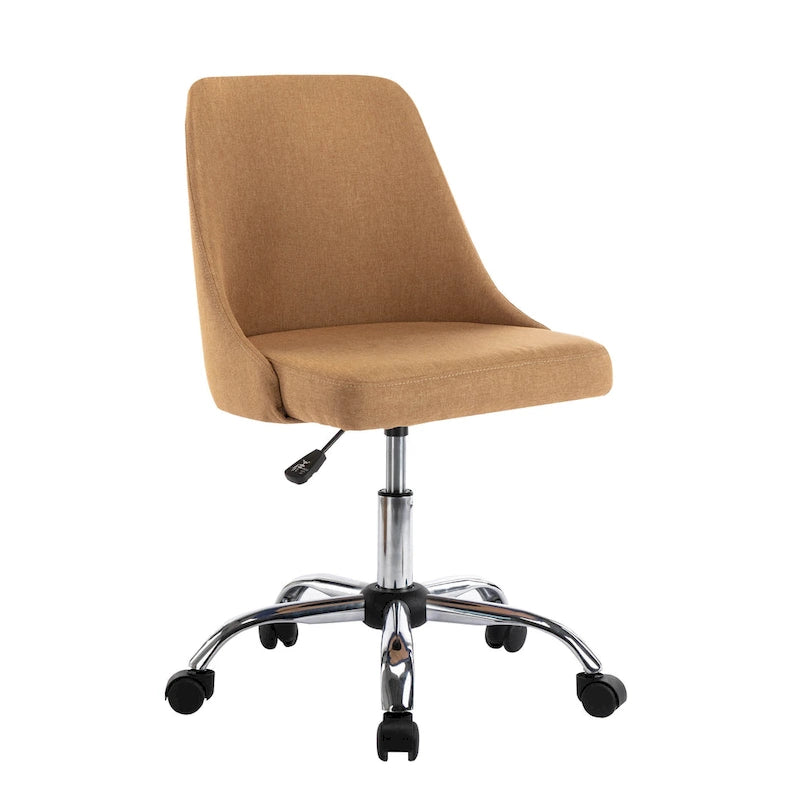 Chaise de bureau à revêtement en tissu avec base chromée