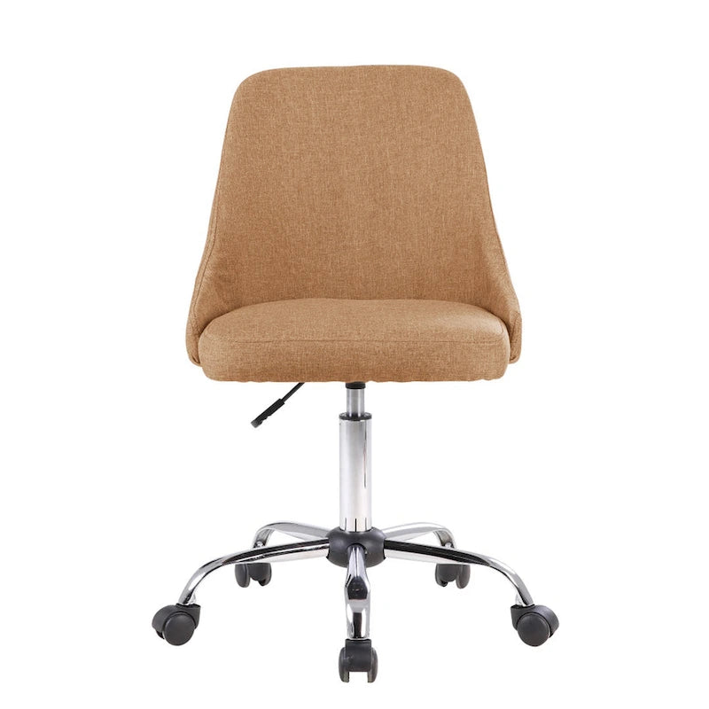 Chaise de bureau à revêtement en tissu avec base chromée