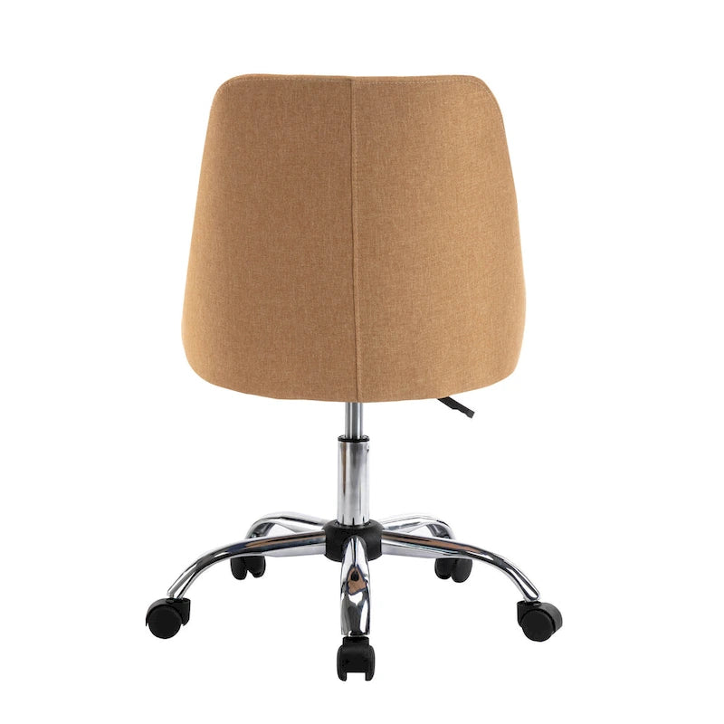 Chaise de bureau à revêtement en tissu avec base chromée