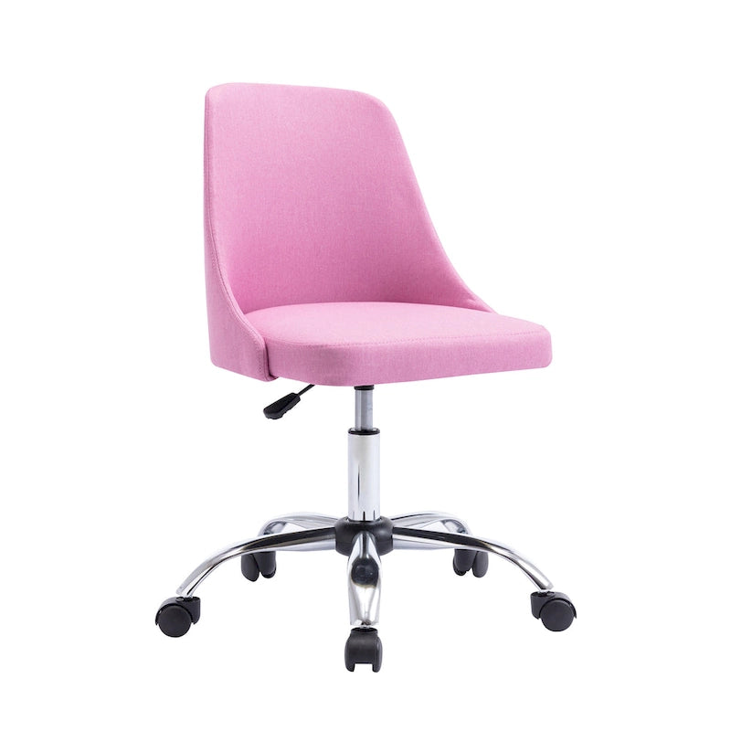 Chaise de bureau à revêtement en tissu avec base chromée