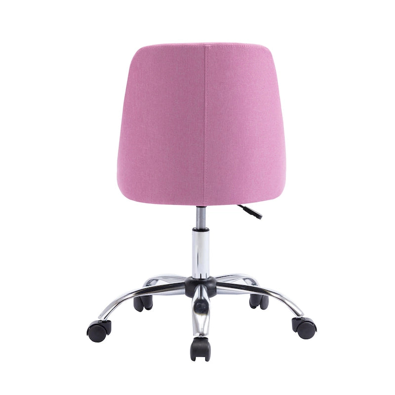 Chaise de bureau à revêtement en tissu avec base chromée