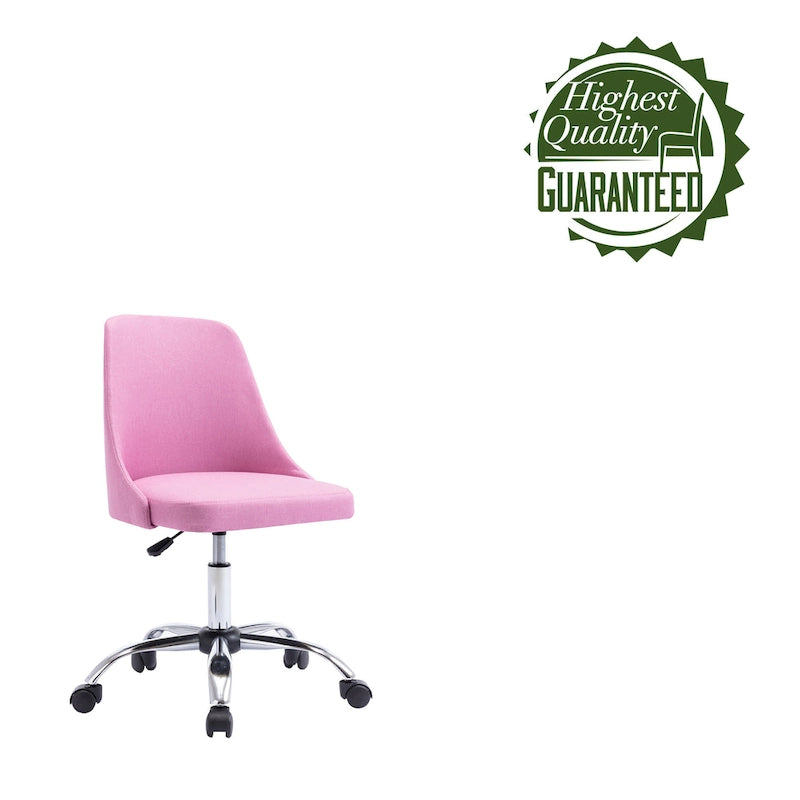 Chaise de bureau à revêtement en tissu avec base chromée