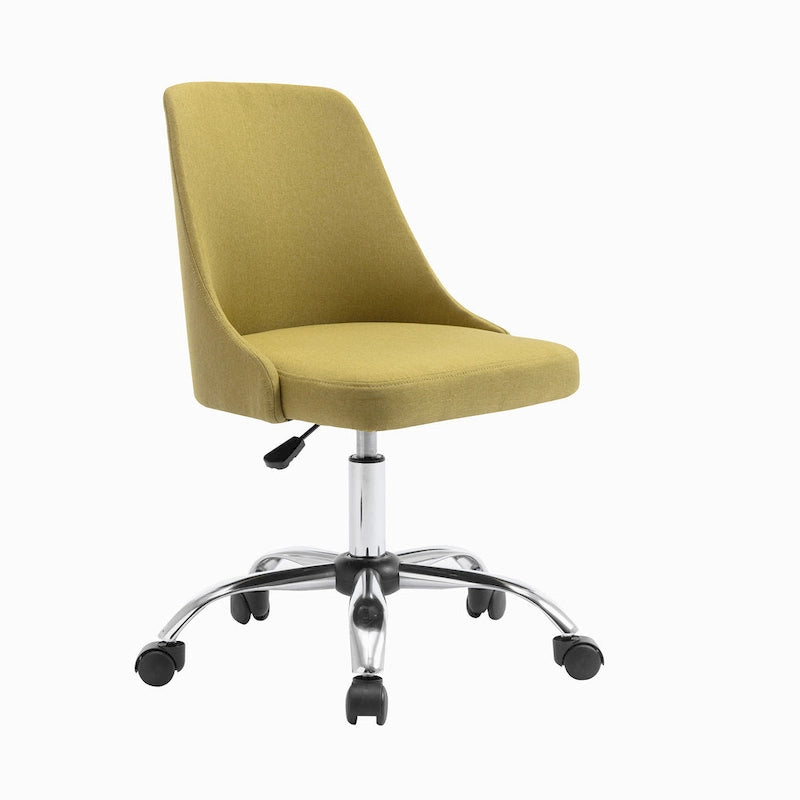 Chaise de bureau à revêtement en tissu avec base chromée