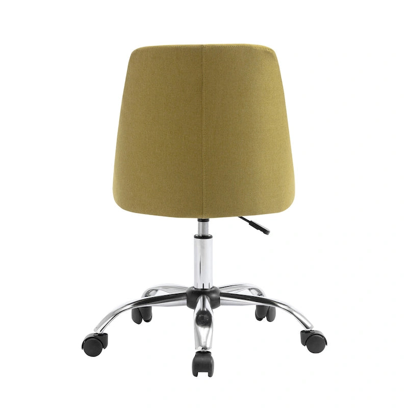 Chaise de bureau à revêtement en tissu avec base chromée