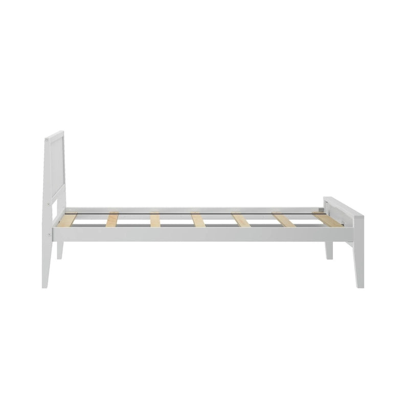Lit simple avec tête de lit à panneaux