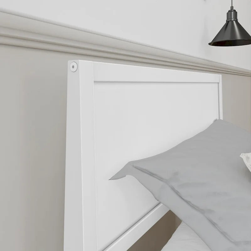 Lit simple avec tête de lit à panneaux