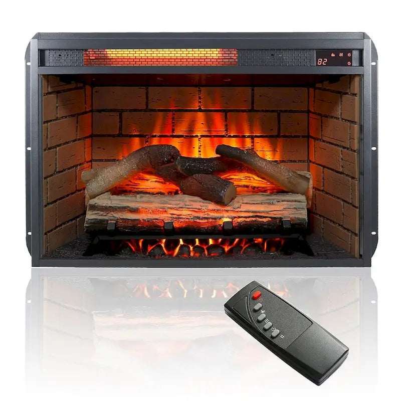 Meuble TV de 152 cm pour téléviseurs jusqu'à 178 cm avec cheminée électrique