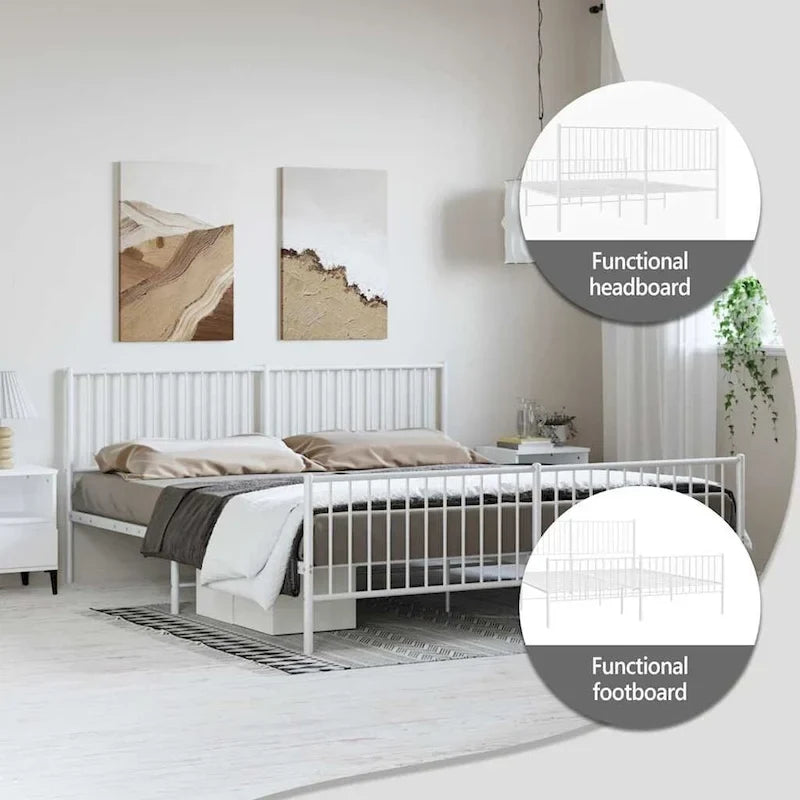 Cadre de lit en métal, sans matelas