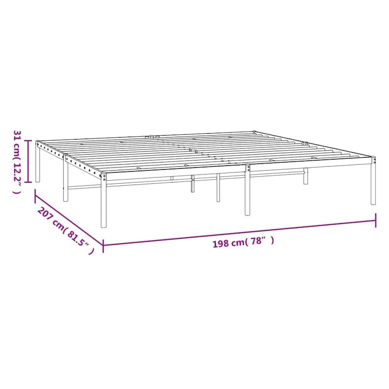 Cadre de lit en métal, sans matelas