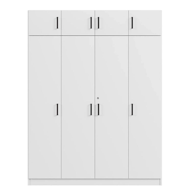 Armoire avec multiples rangements et meuble haut de