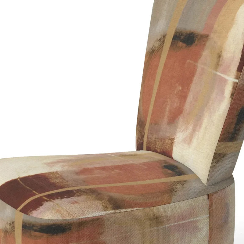Fauteuil d'appoint abstrait rembourré brun chocolat et fauteuil moderne et contemporain