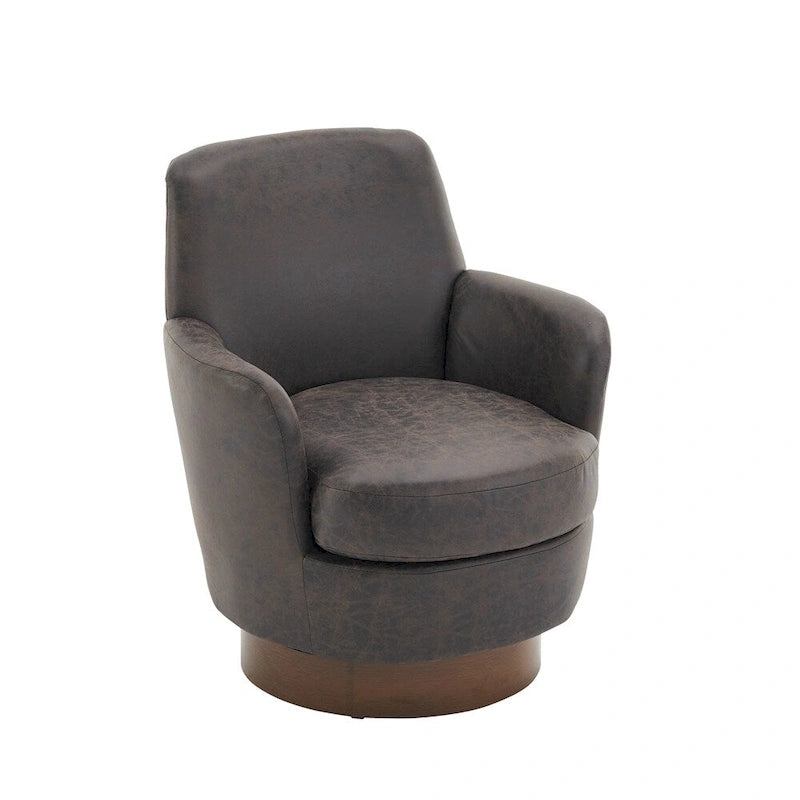 Fauteuil pivotant en cuir PU