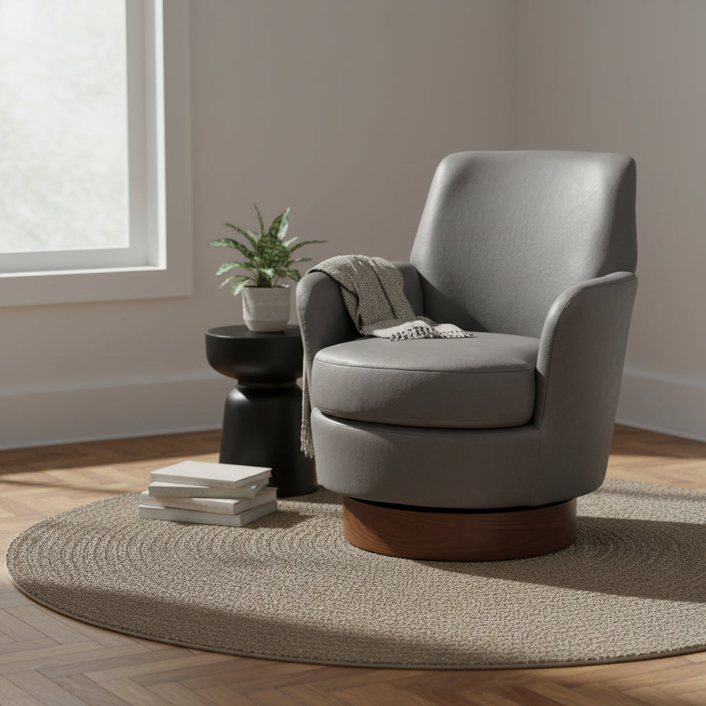 Fauteuil pivotant en cuir PU