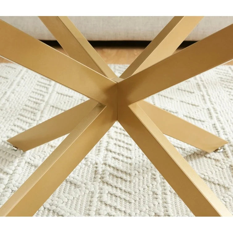 Table basse ronde de 35,4 avec plateau en verre